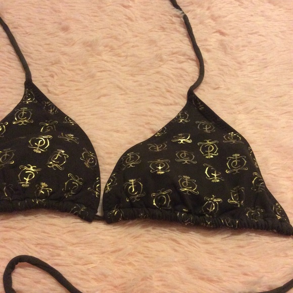 Juicy Couture brown triangle bikini top EUC SZ LG - Picture 2 of 6